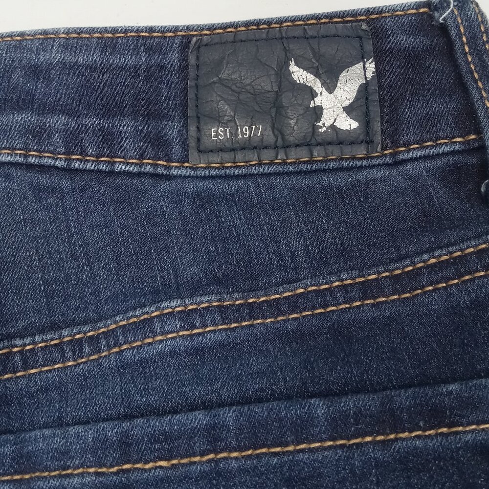 American Eagle AEO Denim Midi Super Stretch Denim Shorts Size 0 - Picture 6 of 9